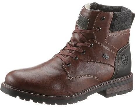 Kuitlaarzen - Donkerbruin - Vetersluiting - Blokhak - Textiel