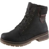 Rieker DAMES Enkellaarzen Y7418, Vrouwen Veterlaarsjes,laarzen,chukka boot,korte laarzen,veterschoenen,Zwart (schwarz / 00),37 EU / 4 UK