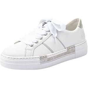 Rieker N4902 Sneakers voor dames, wit, 38 EU