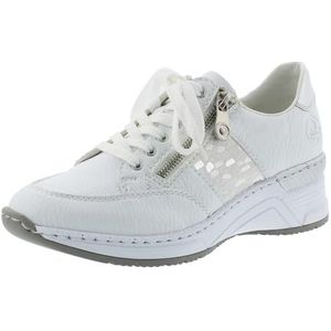 Rieker Sneakers met sleehak , veterschoen, halfschoen, sneaker met losse inlegzool, smalle vorm