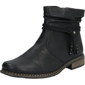 Rieker - Dameslaarzen - Zwart - Synthetisch - Blokhak 3cm