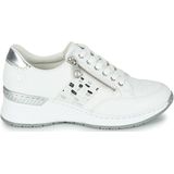 Rieker N4322 Sneakers voor dames, Wit wit wit zilver Argento 80 80, 40 EU