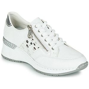 Rieker Dames voorjaar/zomer N4322 sneakers, Wit wit wit zilver Argento 80 80, 41 EU