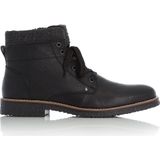 Rieker - Veterboots - Zwart - Leer - Wol