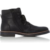 Rieker - Veterboots - Zwart - Leer - Wol
