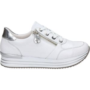 Remonte - Dames Sneaker - Wit - Leer - Ritssluiting