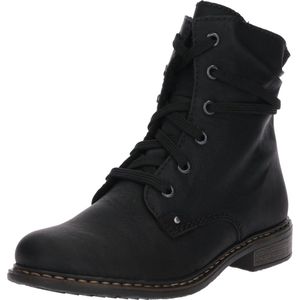 Rieker Dames veterlaarzen 71229, dameslaarzen, Schwarz Schwarz Schwarz 02, 38 EU