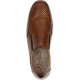 Rieker - Instappers - Cognac - Leer - Perforaties - Flexibele Rubberen Loopzool