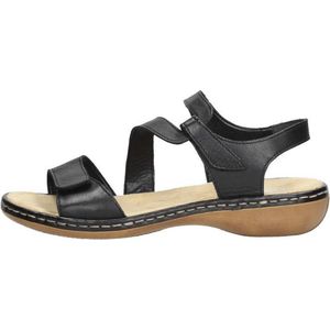 Rieker Dames Damen 659c7 Sandalen Sandaal, Zwart, 40 EU