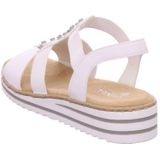 Rieker - V0687 - Damessandalen - Wit - Kunstleer
