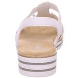 Rieker - V0687 - Damessandalen - Wit - Kunstleer