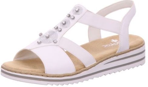 Rieker - V0687 - Damessandalen - Wit - Kunstleer