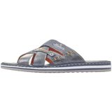 Rieker Heren voorjaar/zomer 21599 slippers, Blauw oceaan denim 14., 42 EU