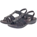 Rieker Dames voorjaar/zomer 60870 sandalen, zwart zwart 00, 38 EU