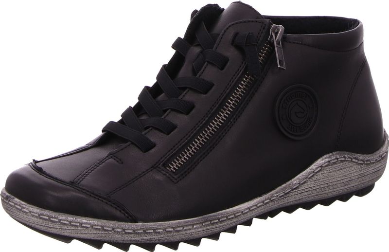 Remonte - Sneakers - Zwart - Textiel - Met Rits Aan Buitenzijde