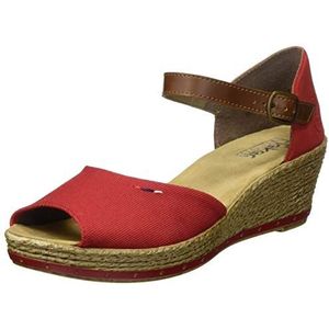 Rieker 60450 Gesloten sandalen voor dames, voorjaar/zomer, Rood Fire Amaretto Red 33, 38 EU