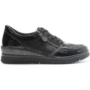 Remonte Dames R0701 Sneakers, Zwart grafiet zwart brons 03, 37 EU