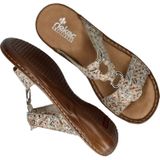 Rieker 608a0 slippers voor dames, Meerkleurig Pebble Multi 93, 38 EU