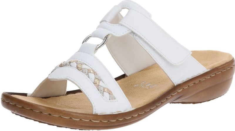 Rieker Slippers , sleehak, zomerschoen, pantoffels in zomerse kleuren