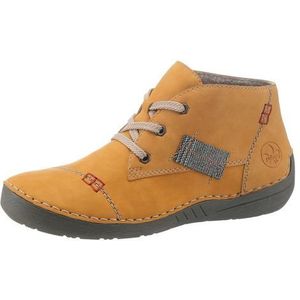 Rieker DAMES Veterschoenen 52543, Vrouwen Comfortschoen,comfortabele lage schoen,veters,comfortabel,Geel (gelb / 69),36 EU / 3.5 UK