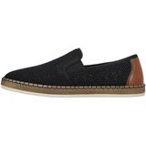 Rieker - Espadrilles - Zwart - Textiel - Vetersluiting