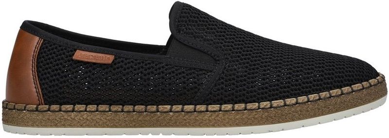 Rieker - Espadrilles - Zwart - Textiel - Vetersluiting