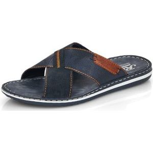 Rieker Herenslippers 21098, slippers voor heren, blauw 14, 45 EU