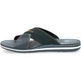 Rieker - 21098 - Heren Slippers - Blauw - Textiel