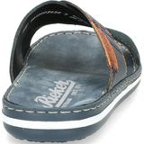 Rieker - 21098 - Heren Slippers - Blauw - Textiel