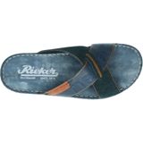 Rieker - 21098 - Heren Slippers - Blauw - Textiel