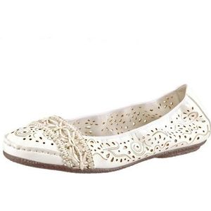 Rieker Ballerina Slipper, Flache Schuhe mit Rundum-Gummizug
