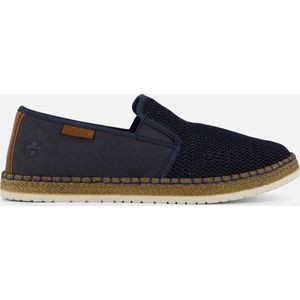Rieker - B5265-14 - Instapper - Navy - Leer - Touwlook Zool