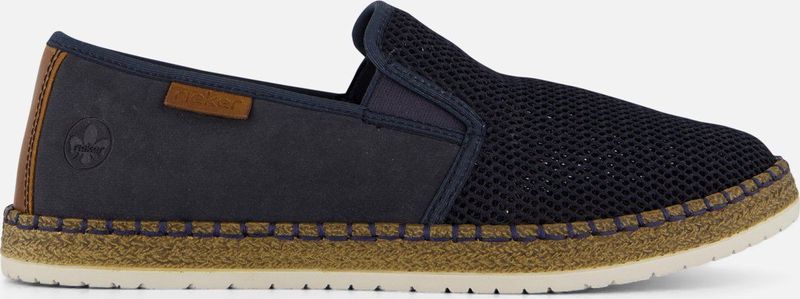 Rieker - B5265 Mocassin - Lage Schoenen - Zwart - Textiel - Plat