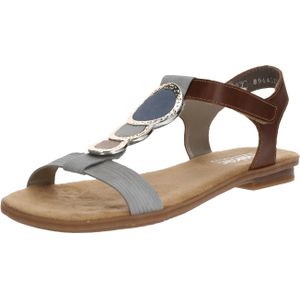 Rieker Riemchensandale, Sommerschuh, Sandalette, Blockabsatz, mit angesagtem Schmuckelement