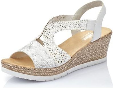 Rieker - 61916 - Sandalen - Wit - Textiel