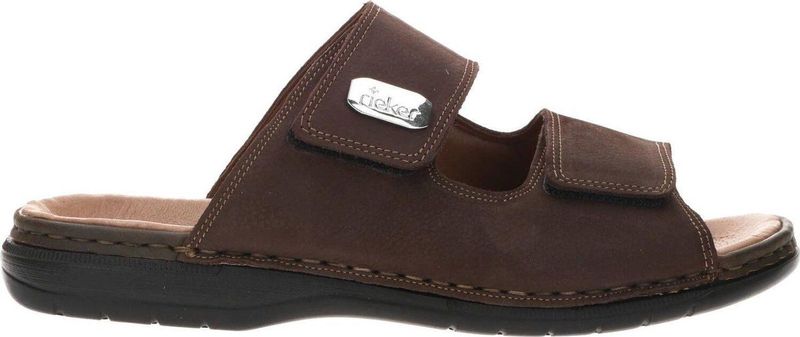 Rieker - Slippers - Bruin - Leer - Antistress Technologie