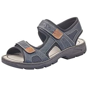 Rieker Klassieke sandalen voor heren, 26156, Blauw combi., 42 EU