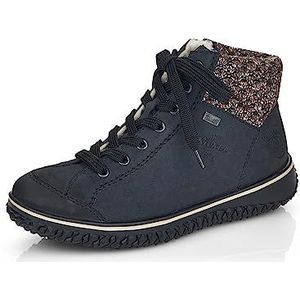 Rieker - Z4243 - Enkellaarzen - Blauw - Kunstleer - Waterdicht