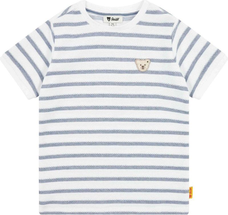 Steiff - Collection Shirt - Beige - Gestreept - Kwartmouw