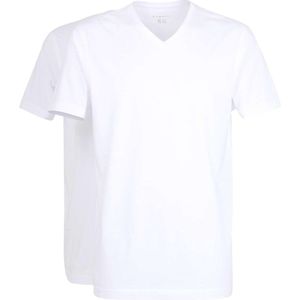 Heren T-shirt - Slim Fit - Korte Mouwen - V-hals - Elastische Tricot