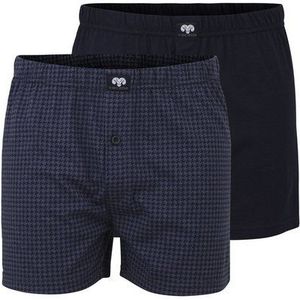 Ceceba - Fox 2260 - Boxershorts - Blauw - 100% Katoen, Wijd Model, 2-Pack