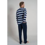 CECEBA - Melbourne - Pyjama - Blauw/Wit - Katoen-Micro Polyester