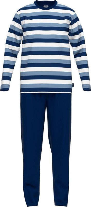 CECEBA - Melbourne - Pyjama - Blauw/Wit - Katoen-Micro Polyester