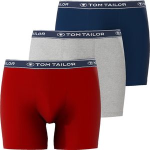 TOM TAILOR - Buffer - Boxershort - Rood/Blauw/Grijs - 3-Pack