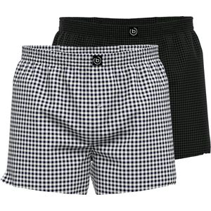 Bugatti - Boxershorts - Zwart - 2-Pack - 100% Katoen, Wijd Model, Met Gulp