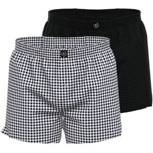 Bugatti - Boxershorts - Zwart - 2-Pack - 100% Katoen, Wijd Model, Met Gulp