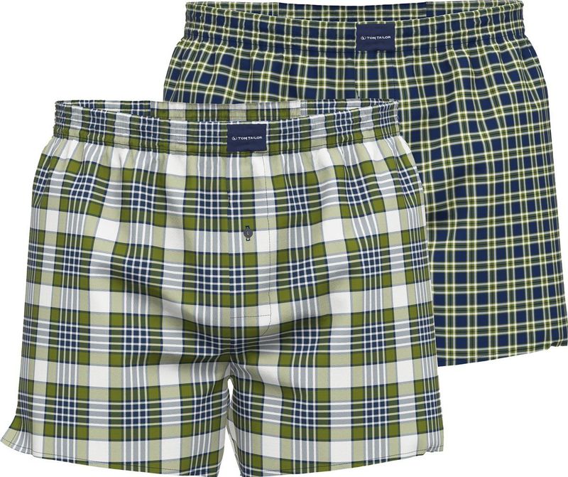 TOM TAILOR - Boxershorts - Groen - Katoen - 2-Pack