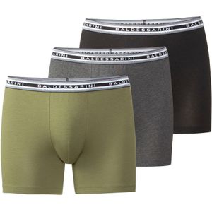 BALDESSARINI heren boxer normale lengte (3-pack), donkergroen melange