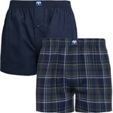 CECEBA - Canadian - Boxershorts - Blauw geruit - 2-pack, 97% Biologisch Katoen