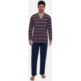 Rood/Donker Geruit - Pyjama - V-hals - Lange Mouwen - Comfortabele Pasvorm